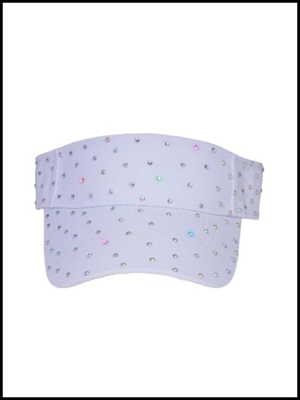 Rhinestone Sport Sun Visor Hat Summer Adjustable Sun Cap Breathable - Picture 6 of 6